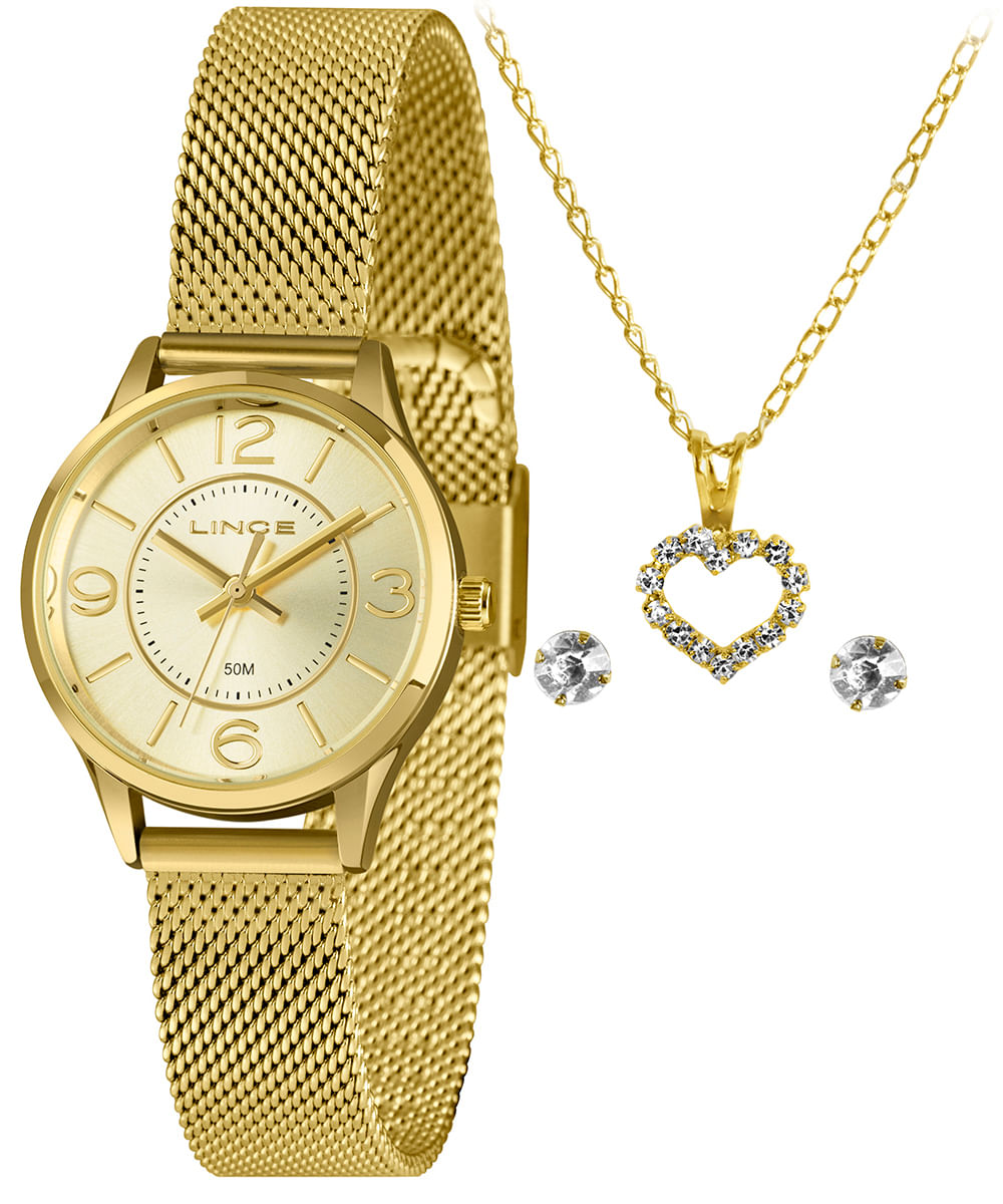 relógio analógico feminino lince lrgh197l30-k05tc2kx dourado