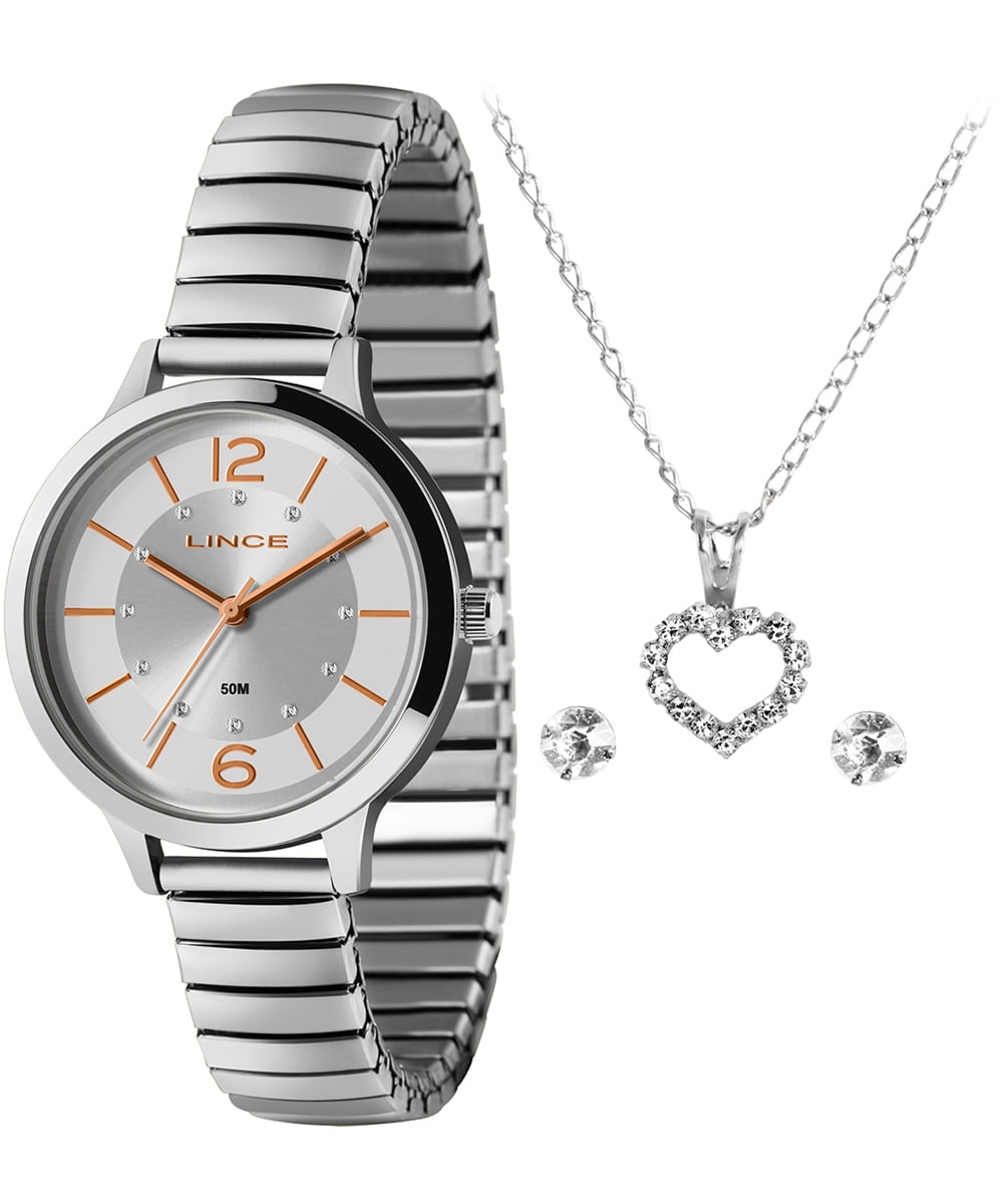 relógio analógico feminino lince lrm4740l36-ka1ys2sx prateado