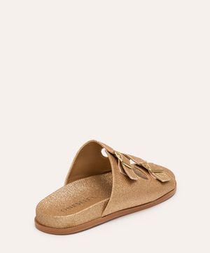 sandália flatform glitter oneself dourado