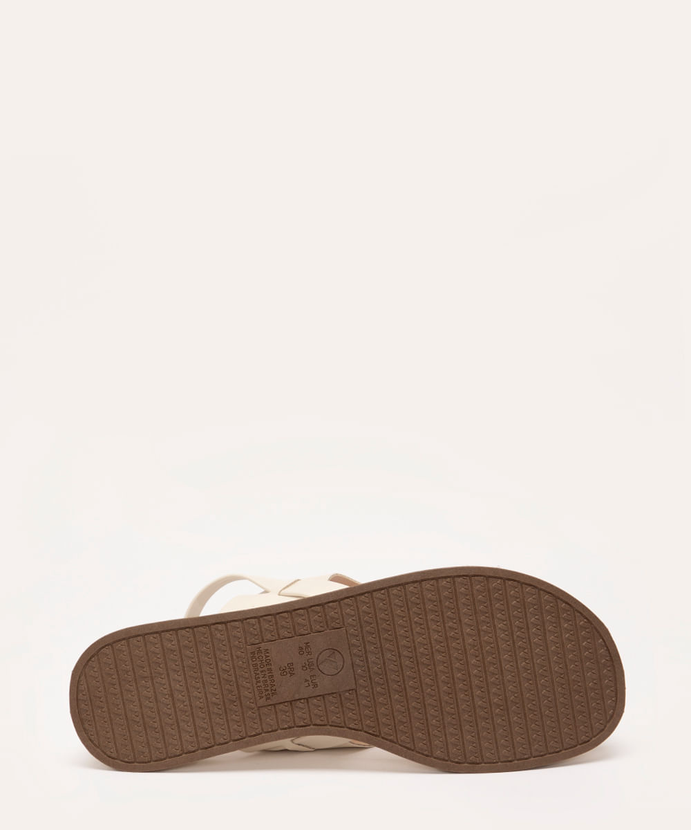 sandália flatform de dedo via uno off white