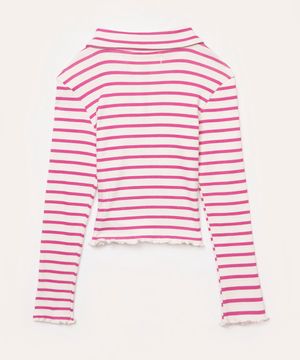 blusa de algodão infantil listrada colorida