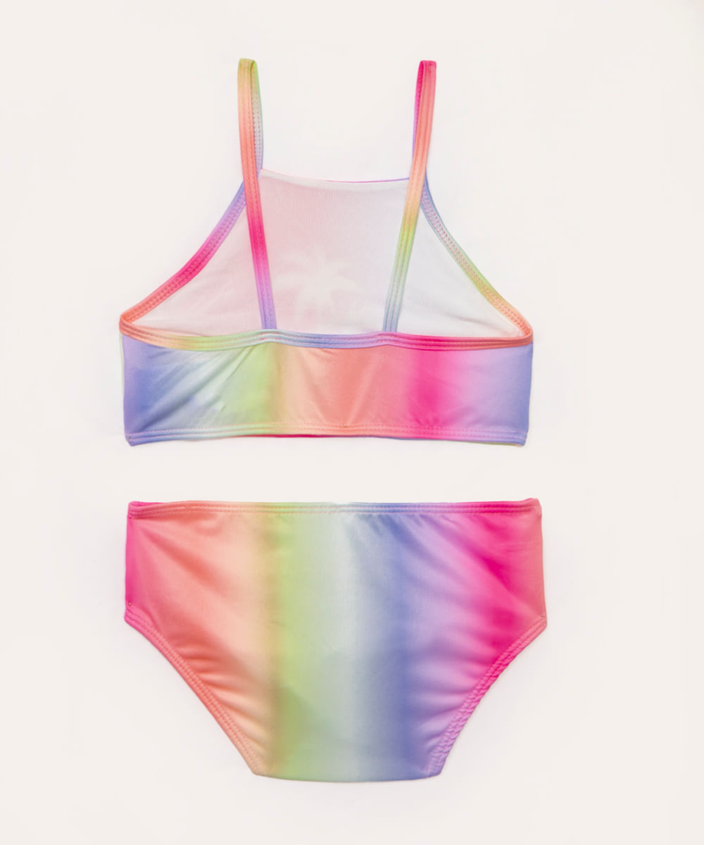 biquíni infantil tie dye proteção uv+ colorido