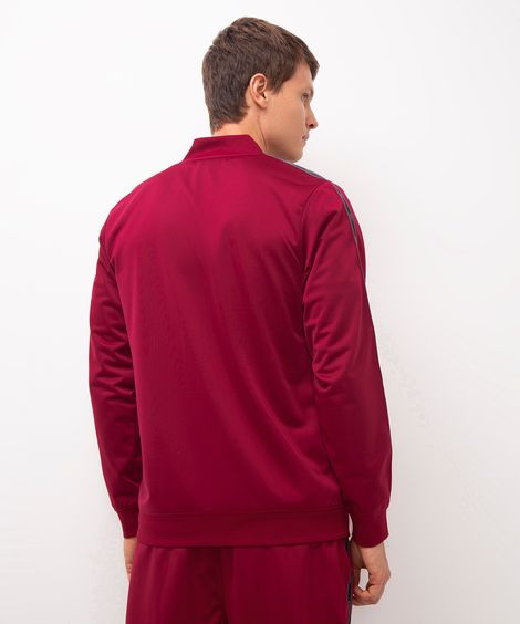 jaqueta com bolsos esportiva vinho