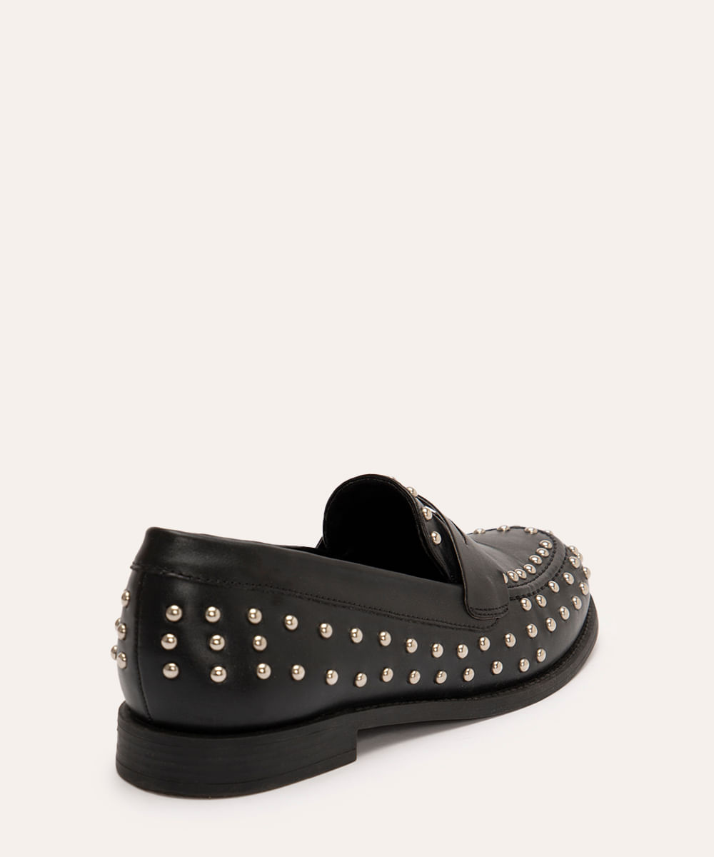 mocassim com tachas oneself preto