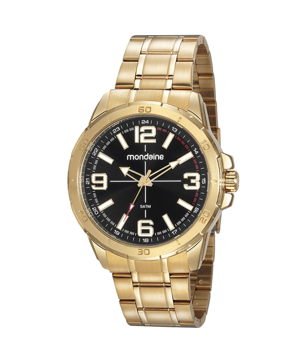 relógio mondaine analógico 53832gpmvde1kr dourado