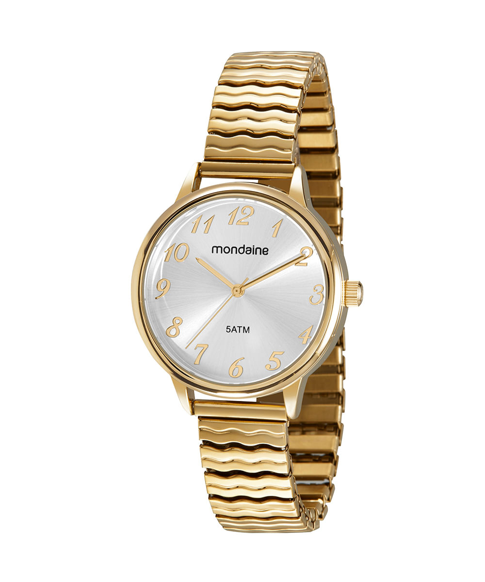 relógio mondaine analógico 99557lpmgde1kr dourado