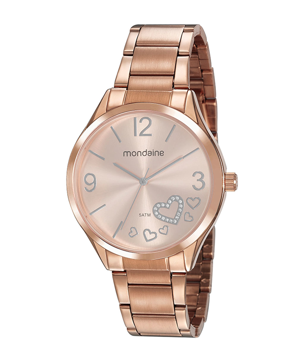 relógio mondaine analógico 53821lpmvre3kf rosê