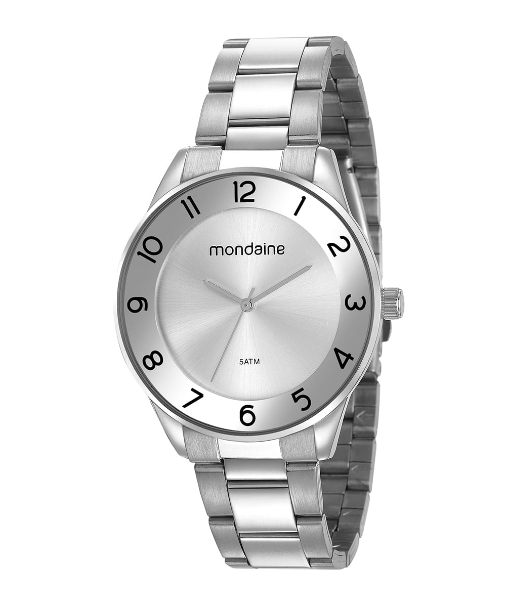 relógio mondaine analógico 53637l0mvne4kr prateado