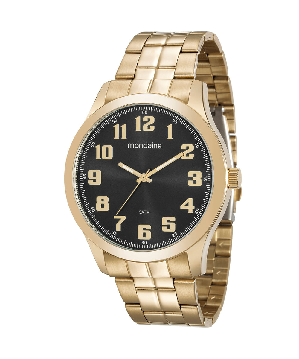 relógio mondaine analógico 99195gpmvde3kr dourado