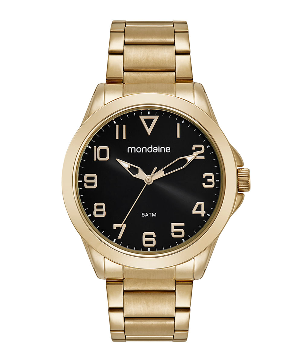 relógio mondaine analógico 32605gpmvde1kr dourado
