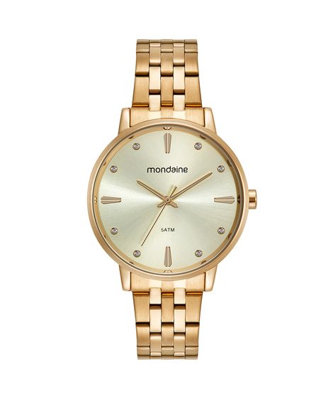 relógio mondaine analógico 32398lpmkde1k1 dourado