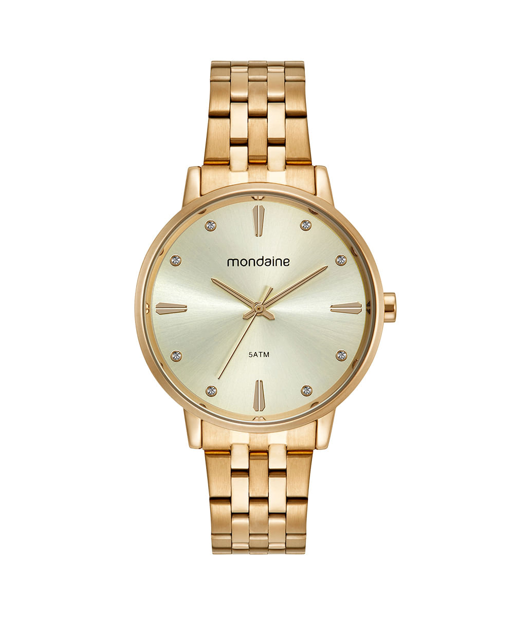 relógio mondaine analógico 32398lpmkde1k1 dourado
