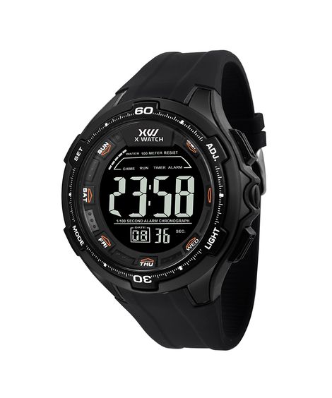 relógio x-watch digital xmppd463wpxpx preto