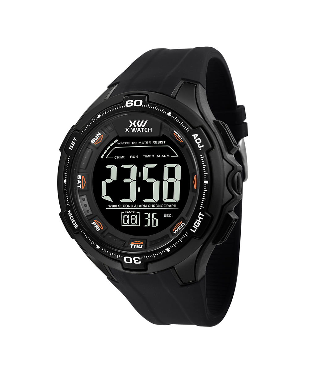 relógio x-watch digital xmppd463wpxpx preto