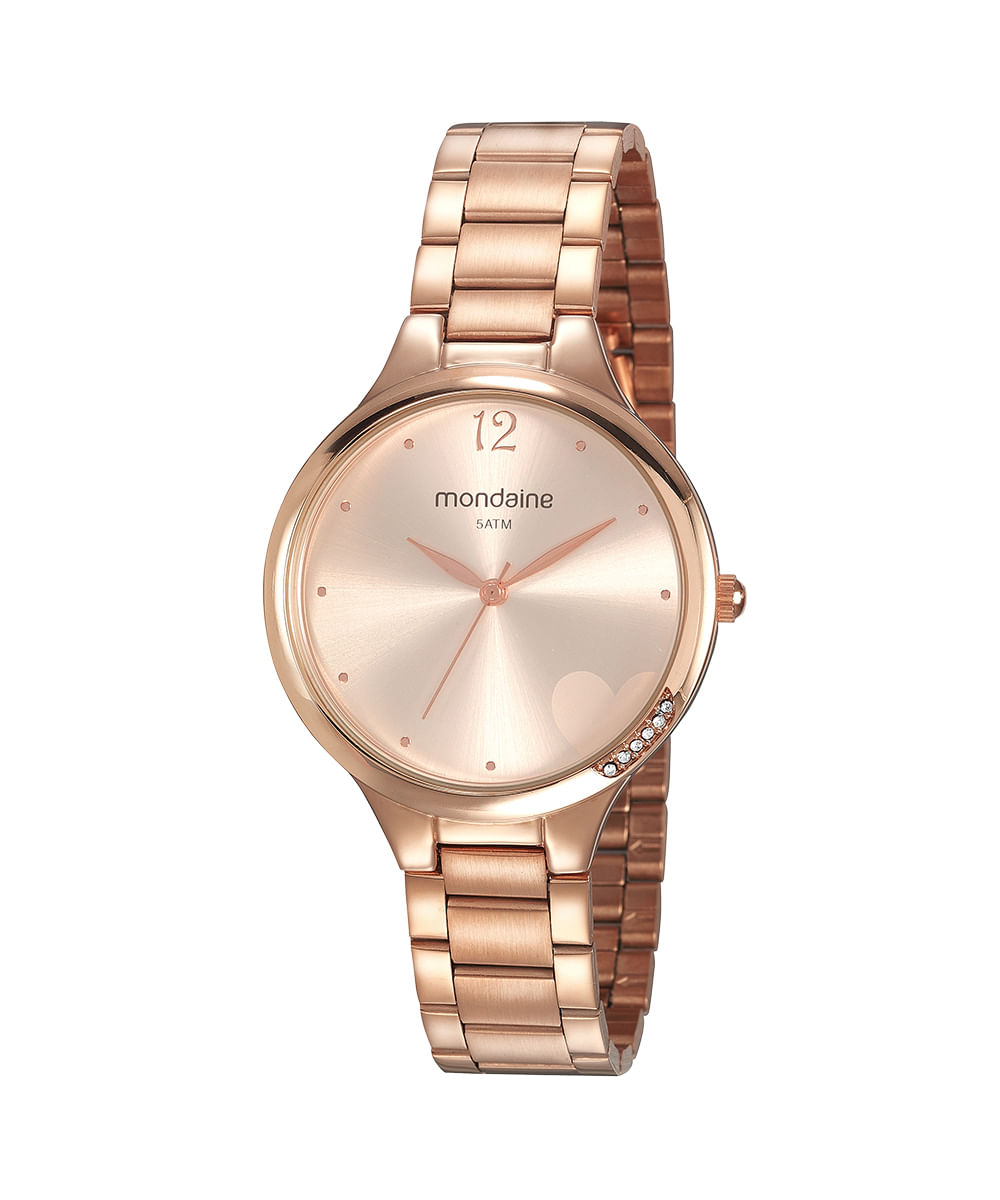 relógio mondaine analógico 32215lpmvre2kj rosê