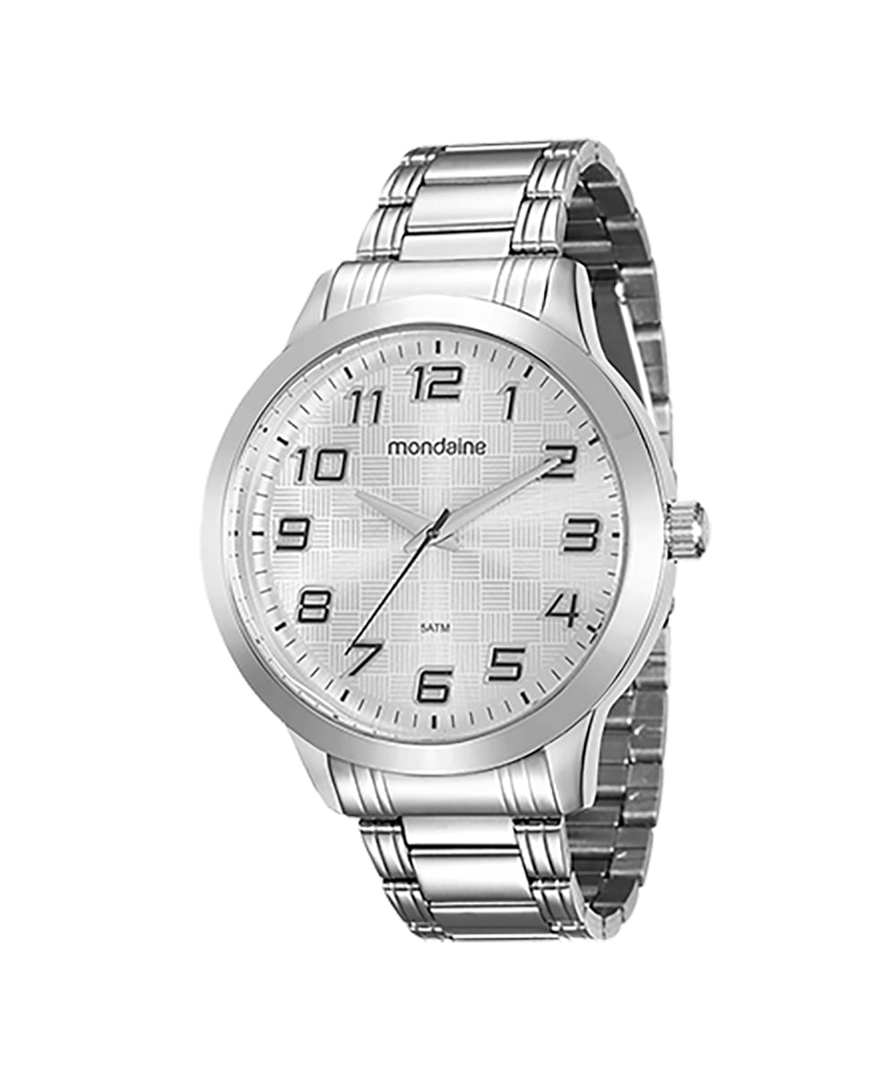 relógio mondaine analógico 99143g0mvne5kr prateado