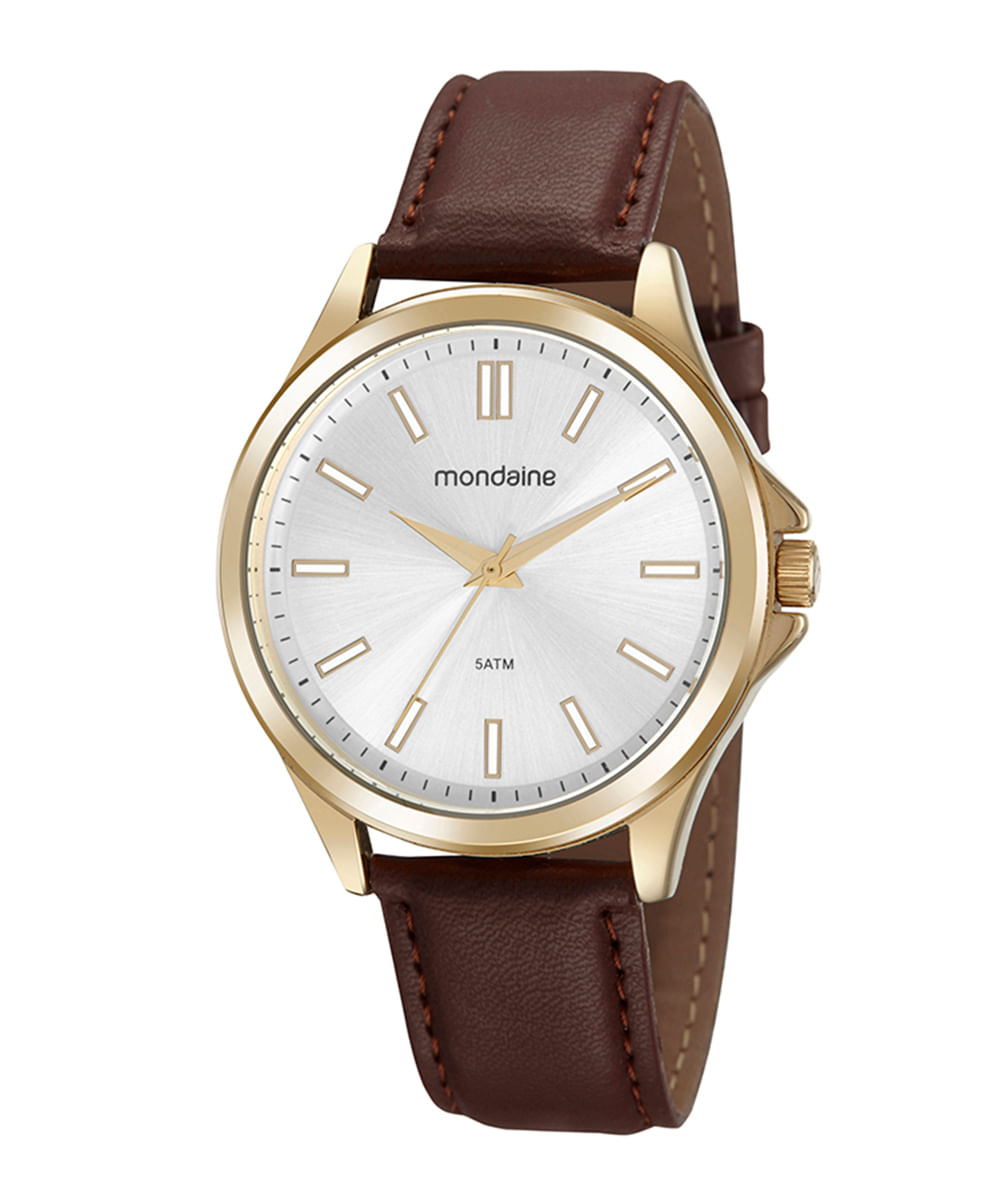 relógio mondaine analógico 99548gpmvdh2kj dourado