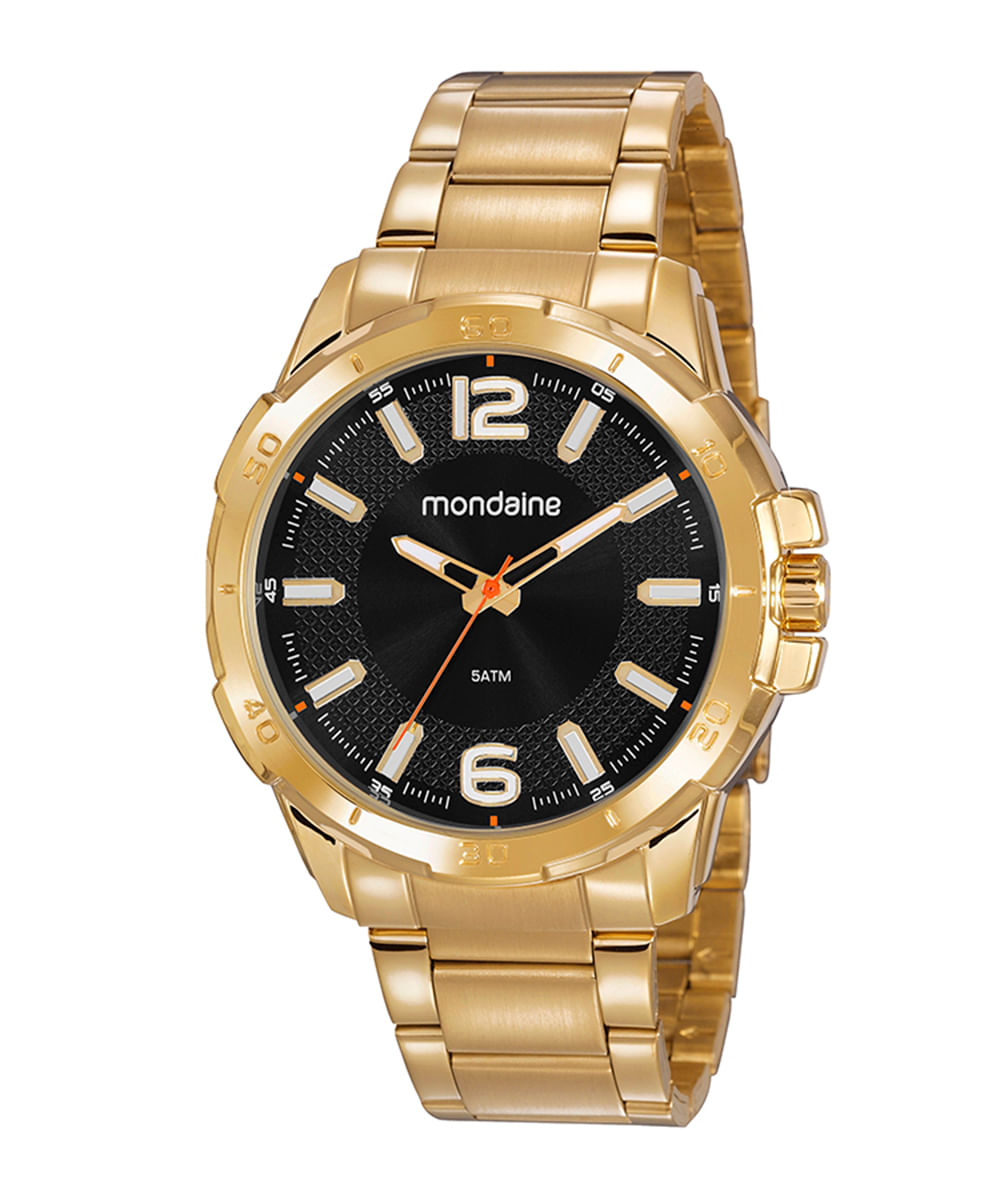 relógio mondaine analógico 53791gpmvde3kr dourado