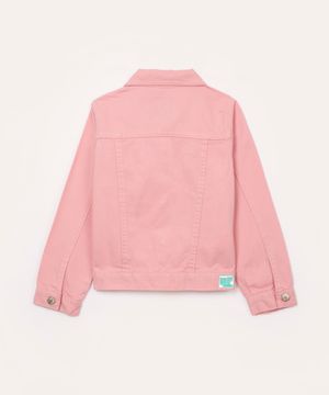 jaqueta de sarja infantil rosa