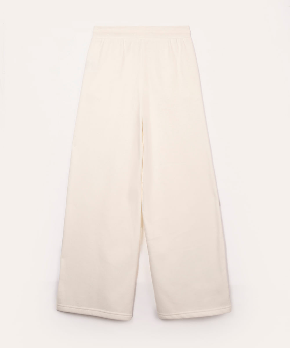 calça de moletom wide leg juvenil off white