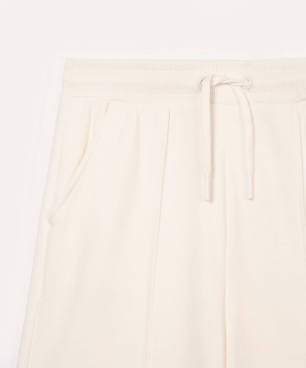 calça de moletom wide leg juvenil off white