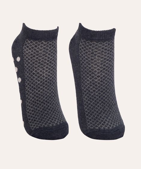 kit de 2 pares de meias cano baixo azul marinho