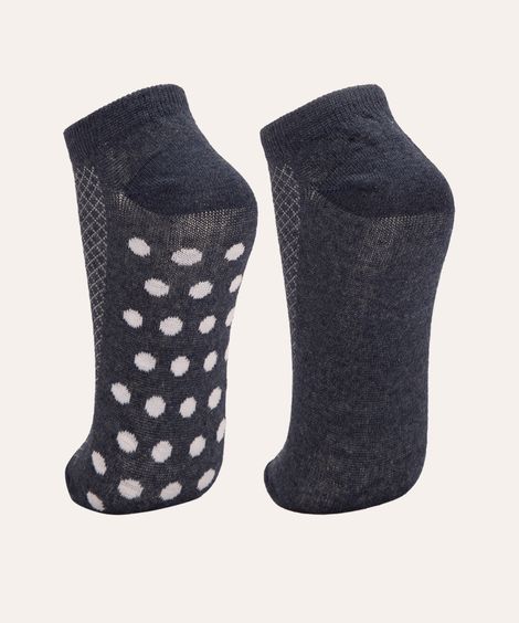 kit de 2 pares de meias cano baixo azul marinho