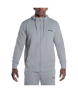 Moletom Masculino Mizuno Zipper Cinza