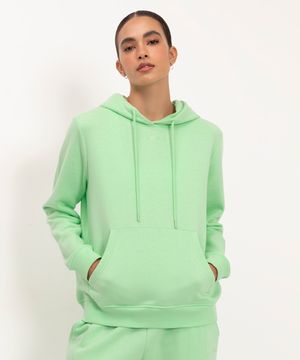 blusa de moletom com capuz e bolso ace verde