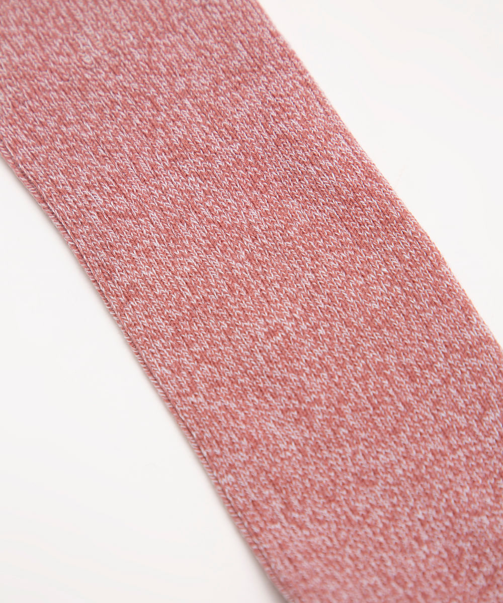 meia canelada cano longo - rosa escuro