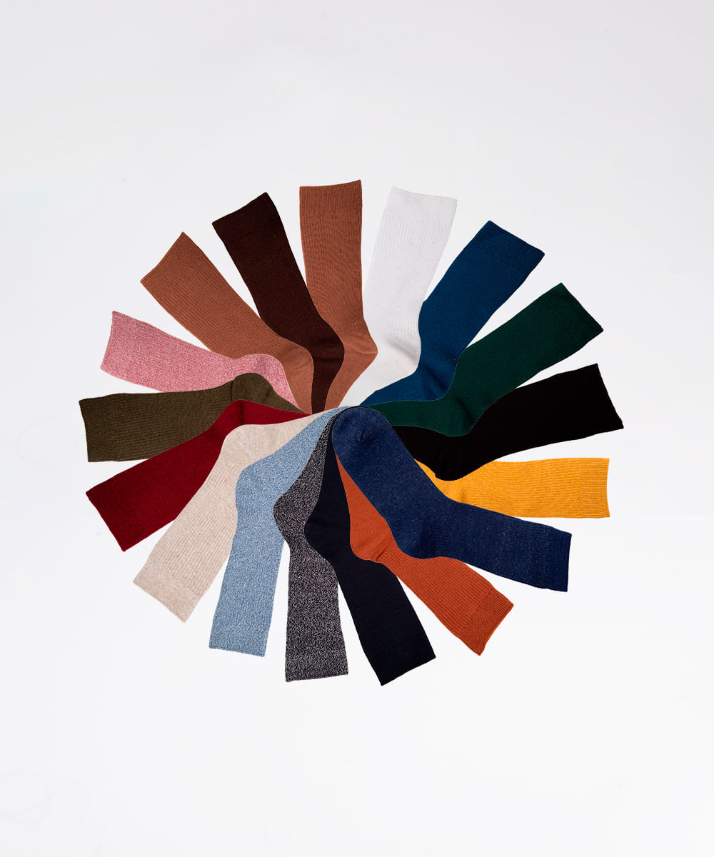 meia canelada cano longo - vinho