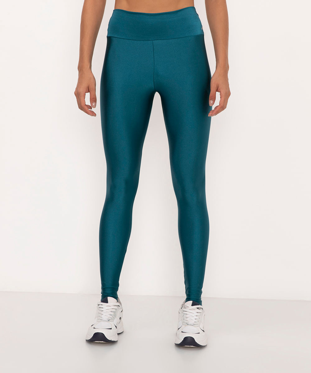 calça legging básica esportiva azul