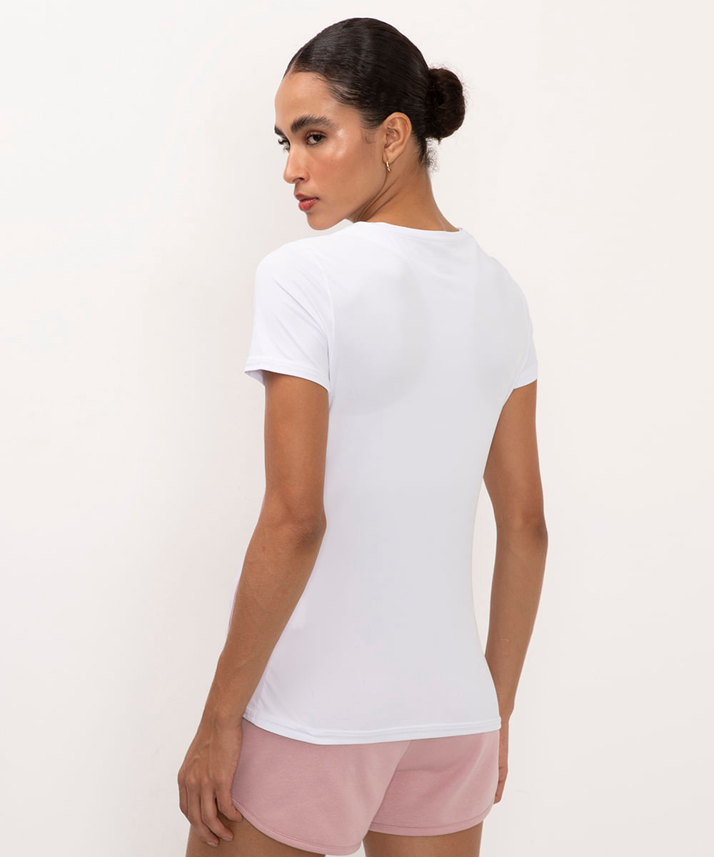 blusa com recorte esportiva ace - branco