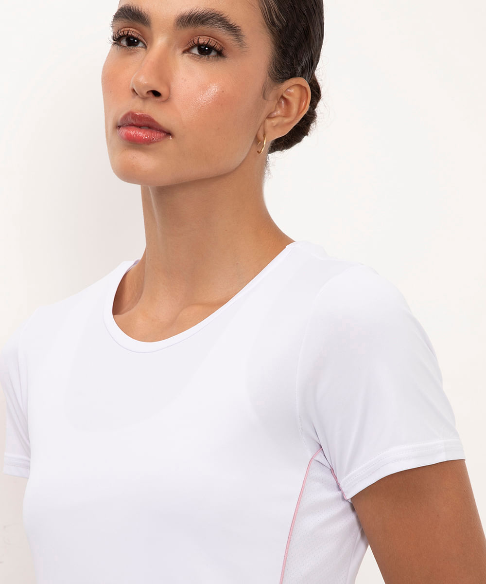 blusa com recorte esportiva ace - branco