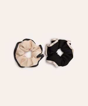 kit 2 scrunchie bicolor mindset preto