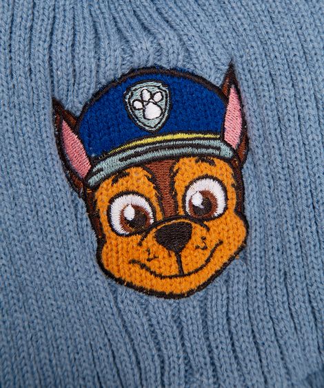 gorro infantil chase com pompom azul
