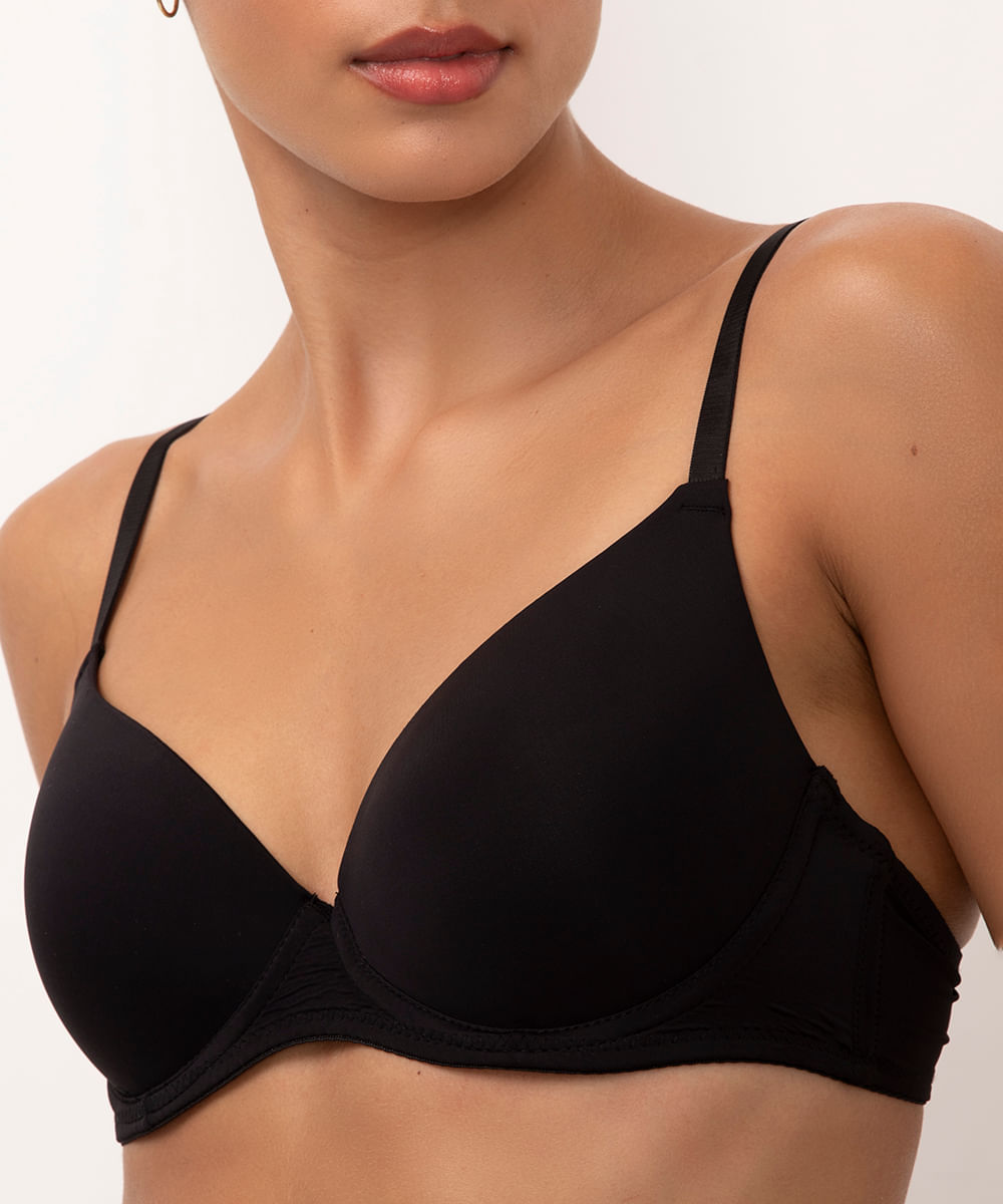 sutiã base com aro e bojo preto