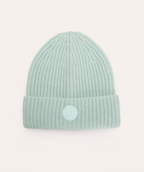 gorro infantil de tricot canelado verde