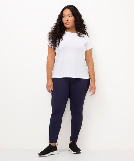 calça legging esportiva plus size azul