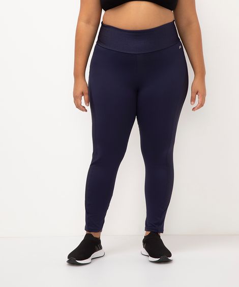calça legging esportiva plus size azul