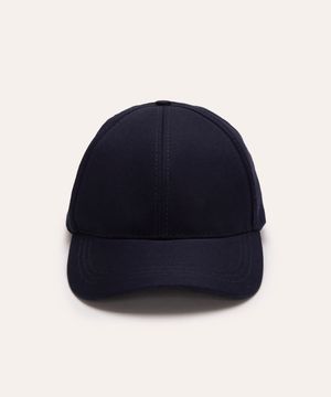 boné de sarja aba curva bege médio - azul marinho