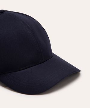 boné de sarja aba curva bege médio - azul marinho