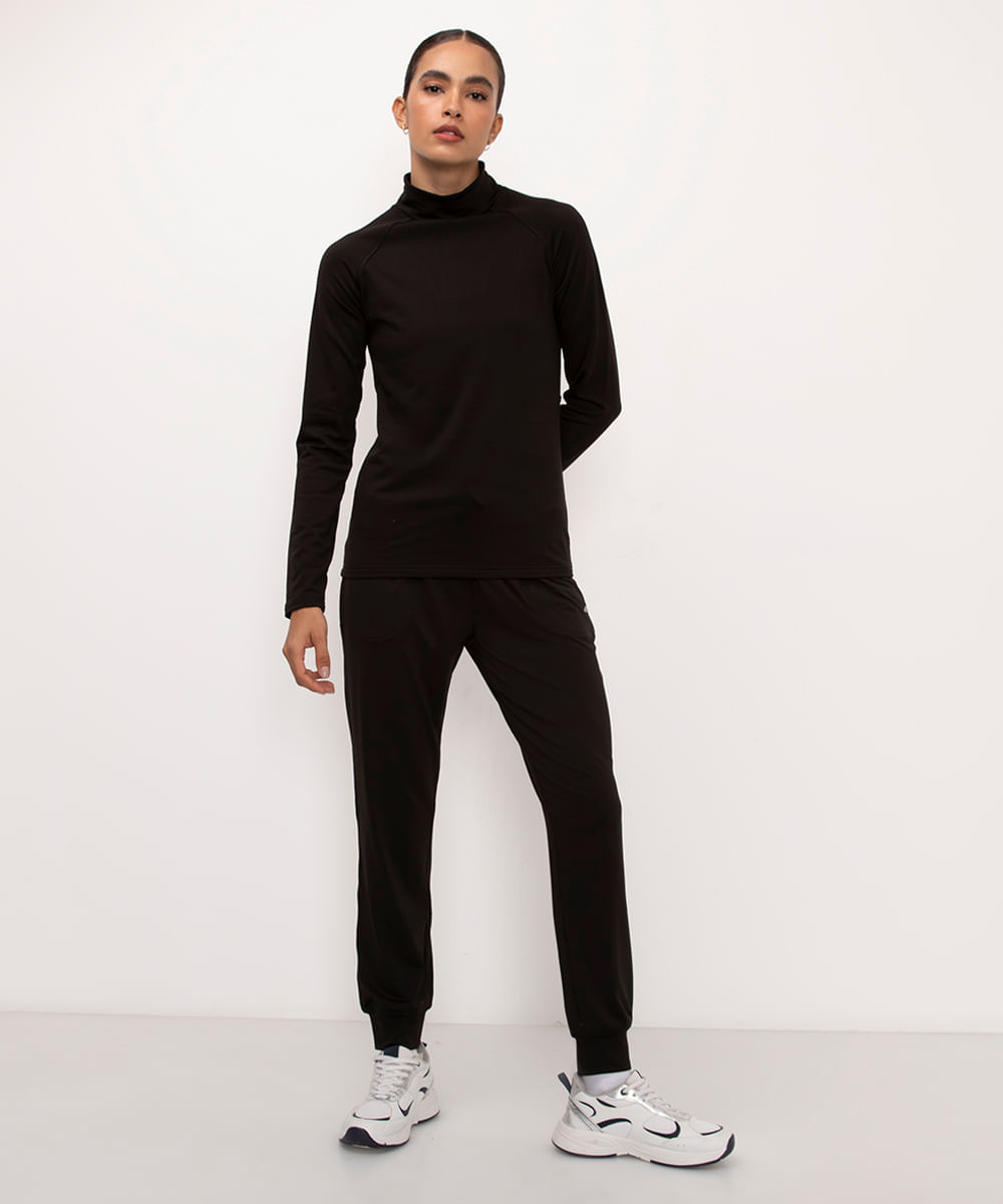 blusa térmica esportiva ace preta