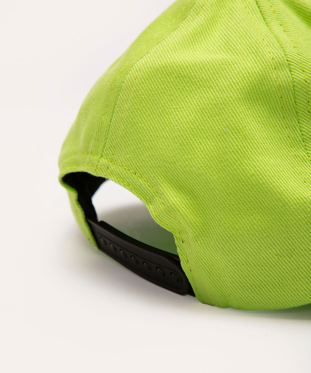 boné infantil minecraft verde neon