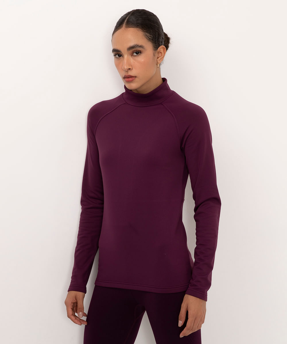 blusa esportiva térmica - roxo