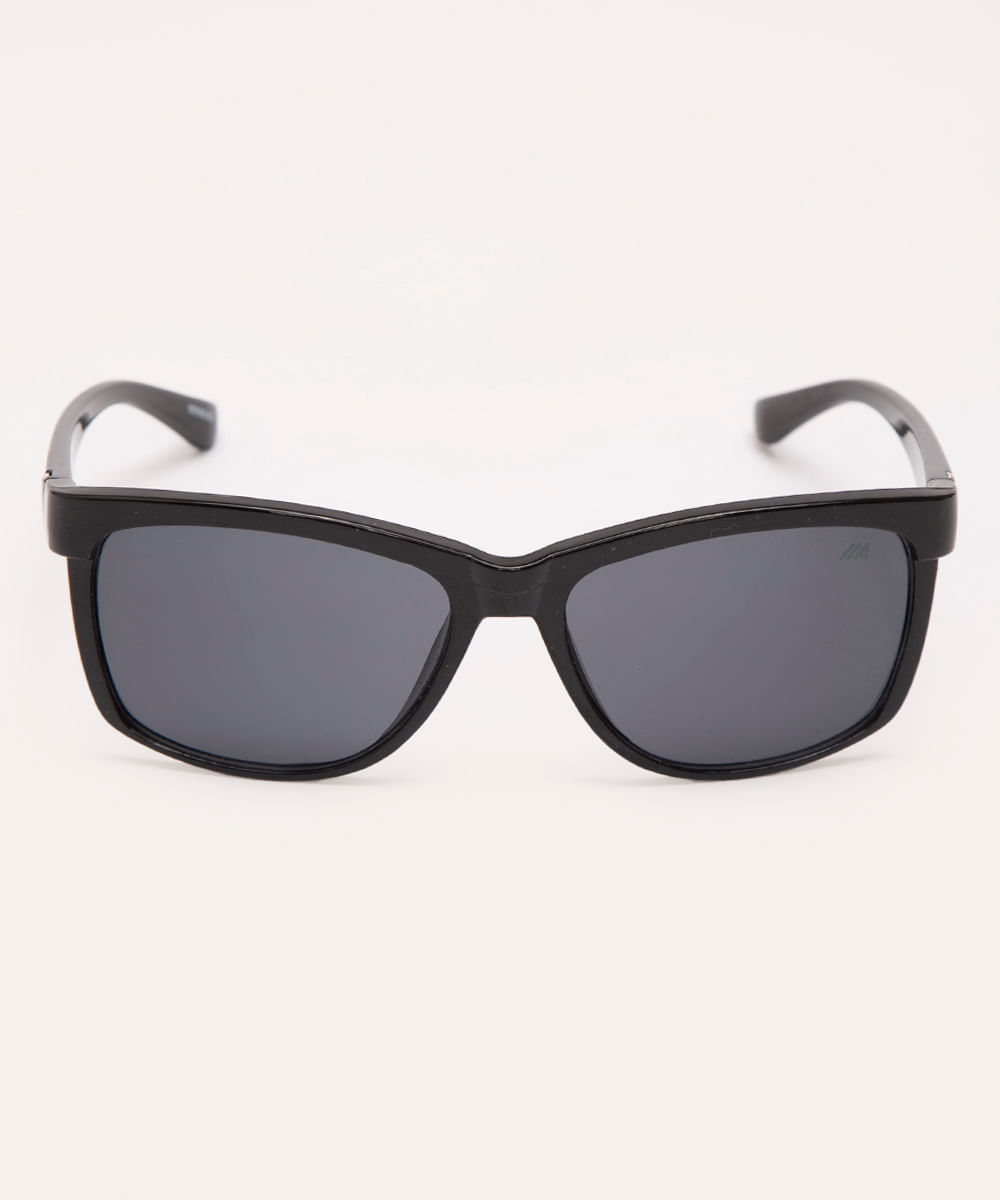 óculos de sol acetato quadrado preto