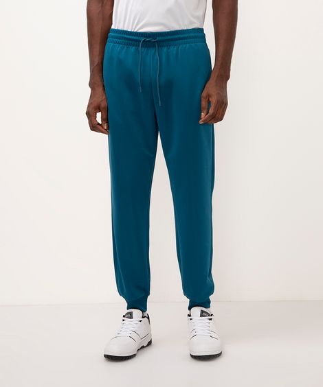 calça jogger com recortes esportiva azul