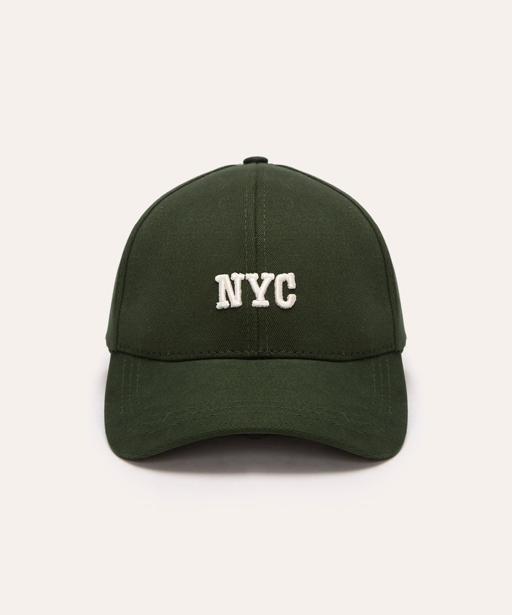 boné de sarja aba curva nyc verde