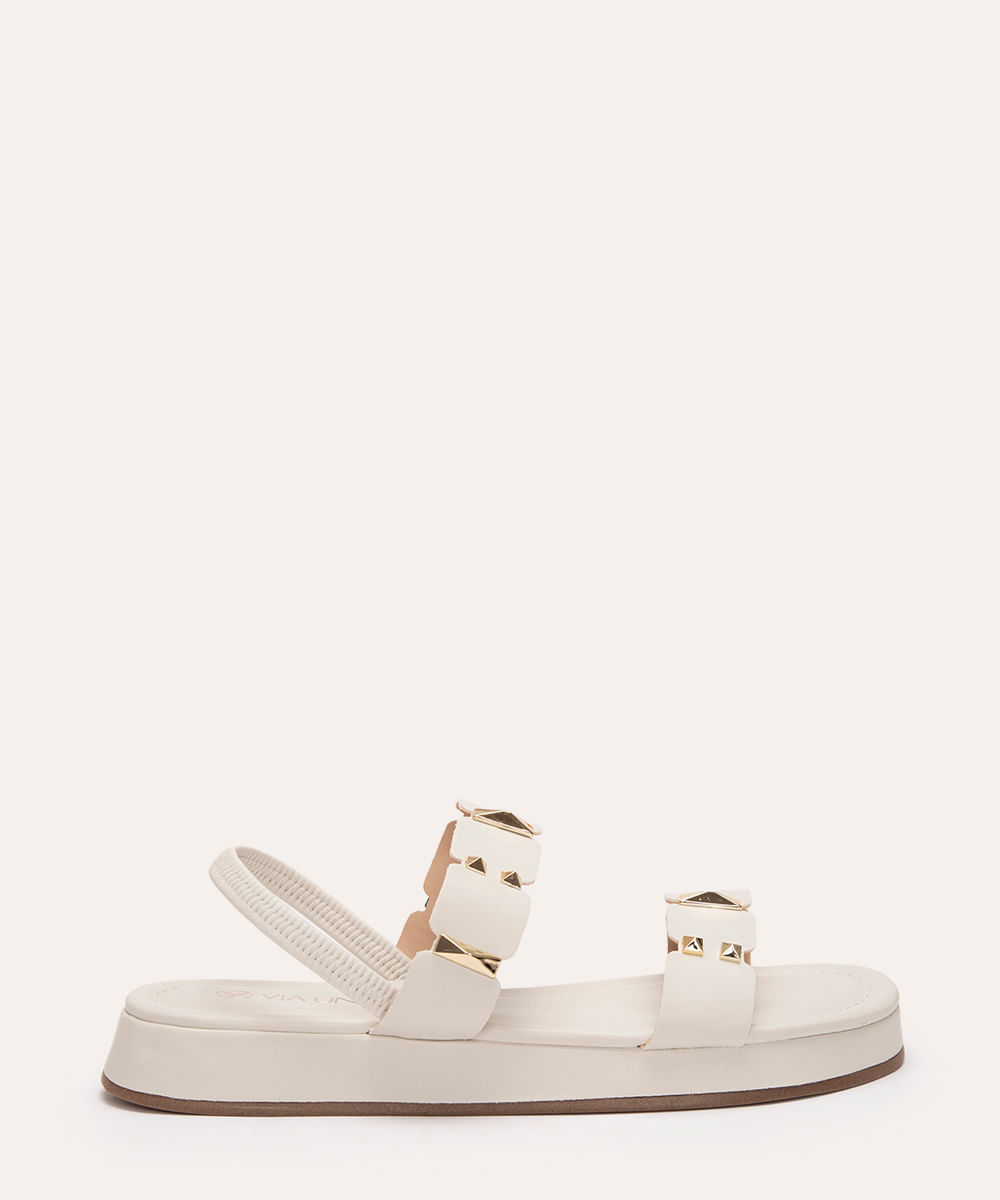 rasteirinha flatform calce fácil via uno off white