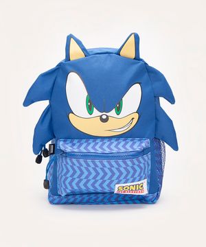 mochila infantil sonic azul